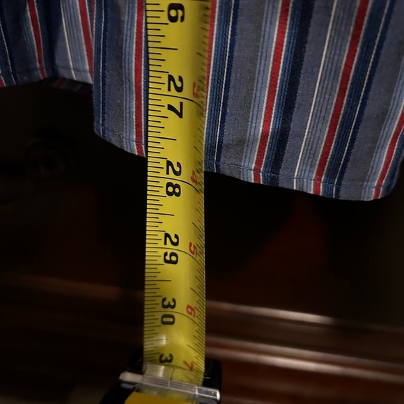 Bugatchi Long Sleeved Button Front Shirt - Blue With Multicolored Stripes - Picture 5 of 5